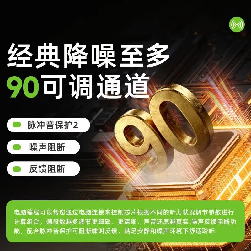 峰力瑞士进口正品原装耳背式AI智能隐形助听器老年人重度耳聋耳背专用 新桑巴升级款【50通道】AI智能调节|无损级音质