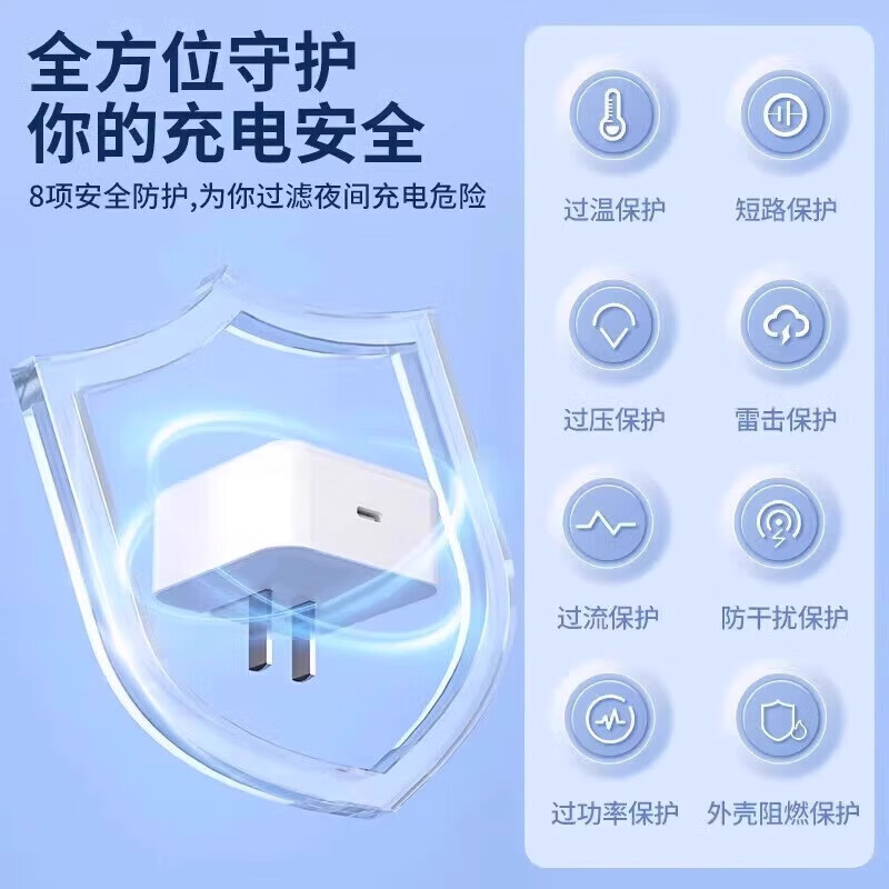 皓轩适配苹果17充电器40W快充iphone17ProMax/17Air/16手机充电器动态40W插头TypeC充电头数据线套装 【苹果17系列】40W动态快充头+1米快充线