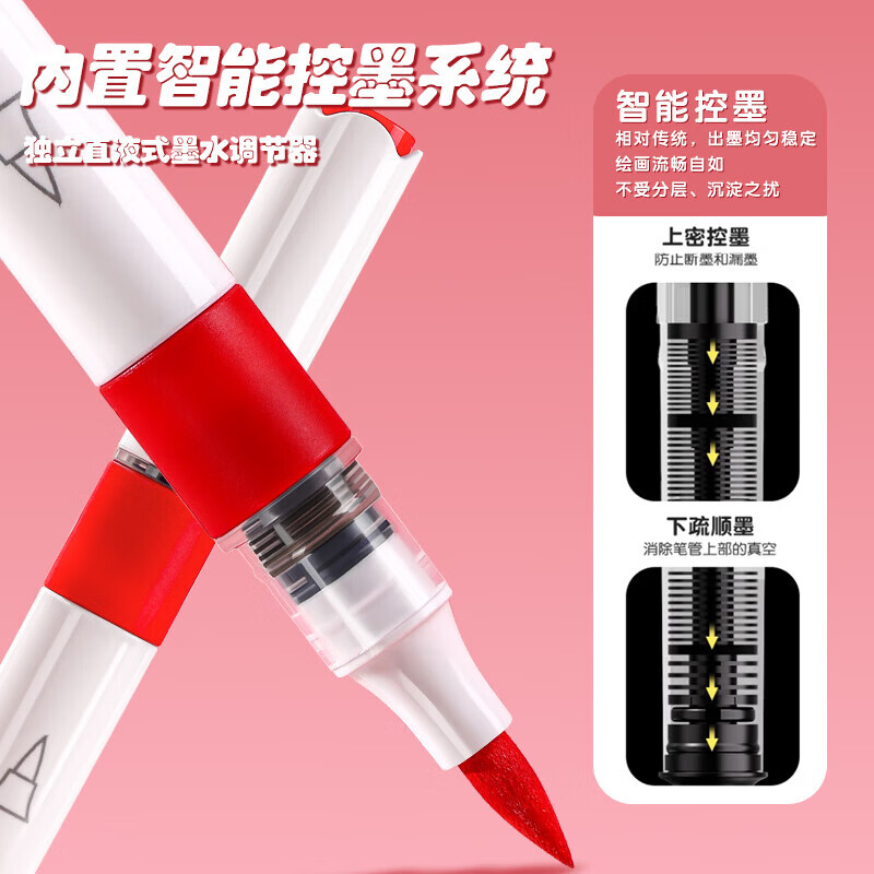 真彩（TRUECOLOR）直液丙烯软头马克笔儿童学生diy创意涂鸦美术专用手绘48色套装彩色画笔不透色可叠色免按压可水洗 【精美礼盒装】36色直液式软头/智能控墨/畅享创作