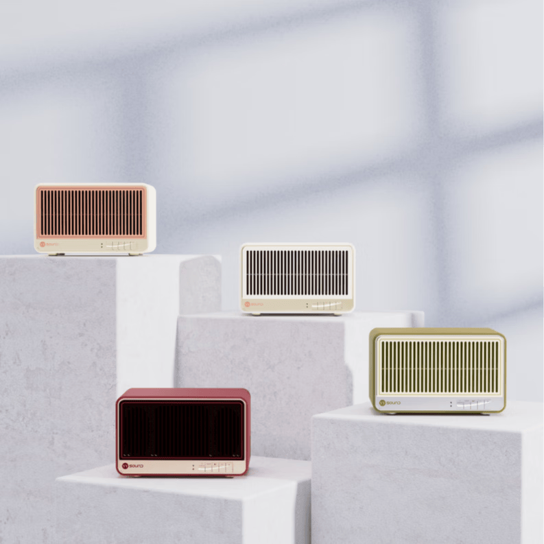 YY SOUND 复古音响蓝牙音响音箱无线家用电脑音响低音炮户外桌面音箱 高保真发烧级 蓝牙广播 礼物 霜白赤金色
