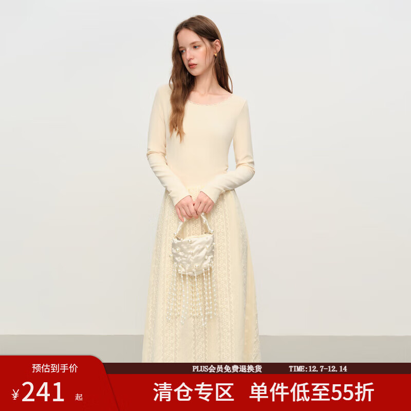 ��˼������ʽԲ����˿���߳�����֯����ȹŮ����2025�¿��ڴ�4355 ��ɫ M 109.45Ԫ