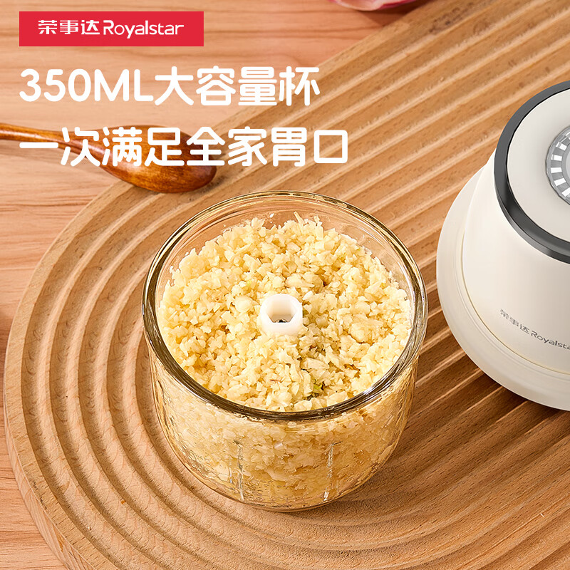 荣事达捣蒜器电动压蒜器家用绞肉机小型蒜泥神器蒜泥捣碎器自动拉蒜器 基础款-300ml【二叶刀绞蒜】