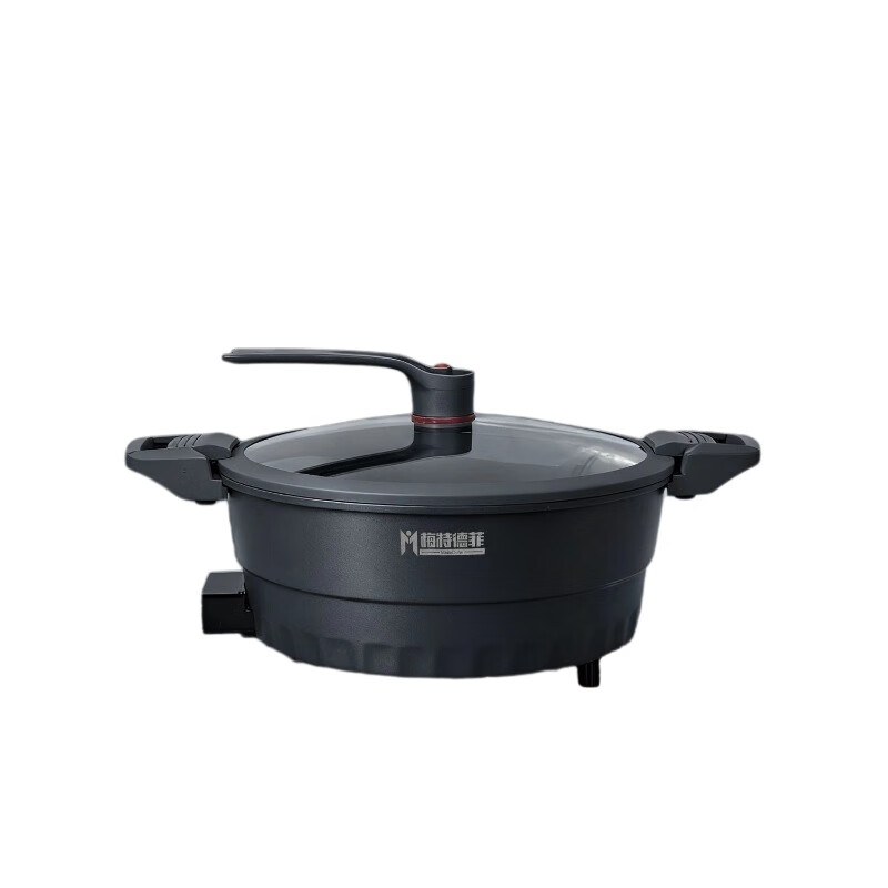 梅特德菲电子微压锅加厚不粘锅电火锅电煮锅家用电炒锅蒸锅多功能不粘锅（新疆西藏不发刀） 6L 口径30
