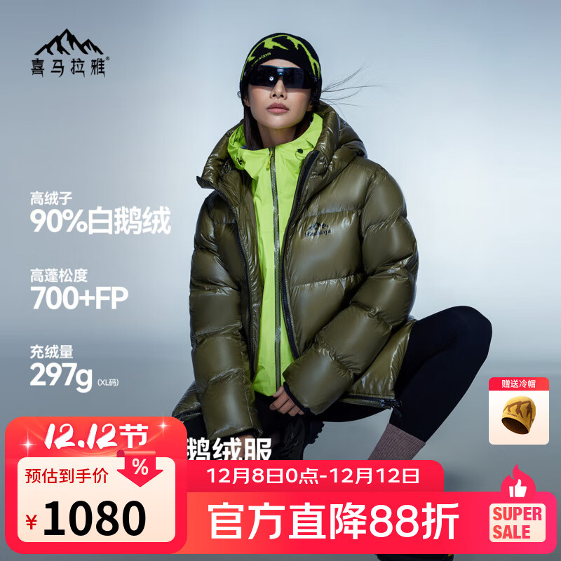 喜马拉雅雨崩鹅绒服700蓬90绒-25°C徒步穿越专业户外防风冰雪鹅绒羽绒服 草木绿 700蓬90鹅绒-25°C XS 充绒量247g