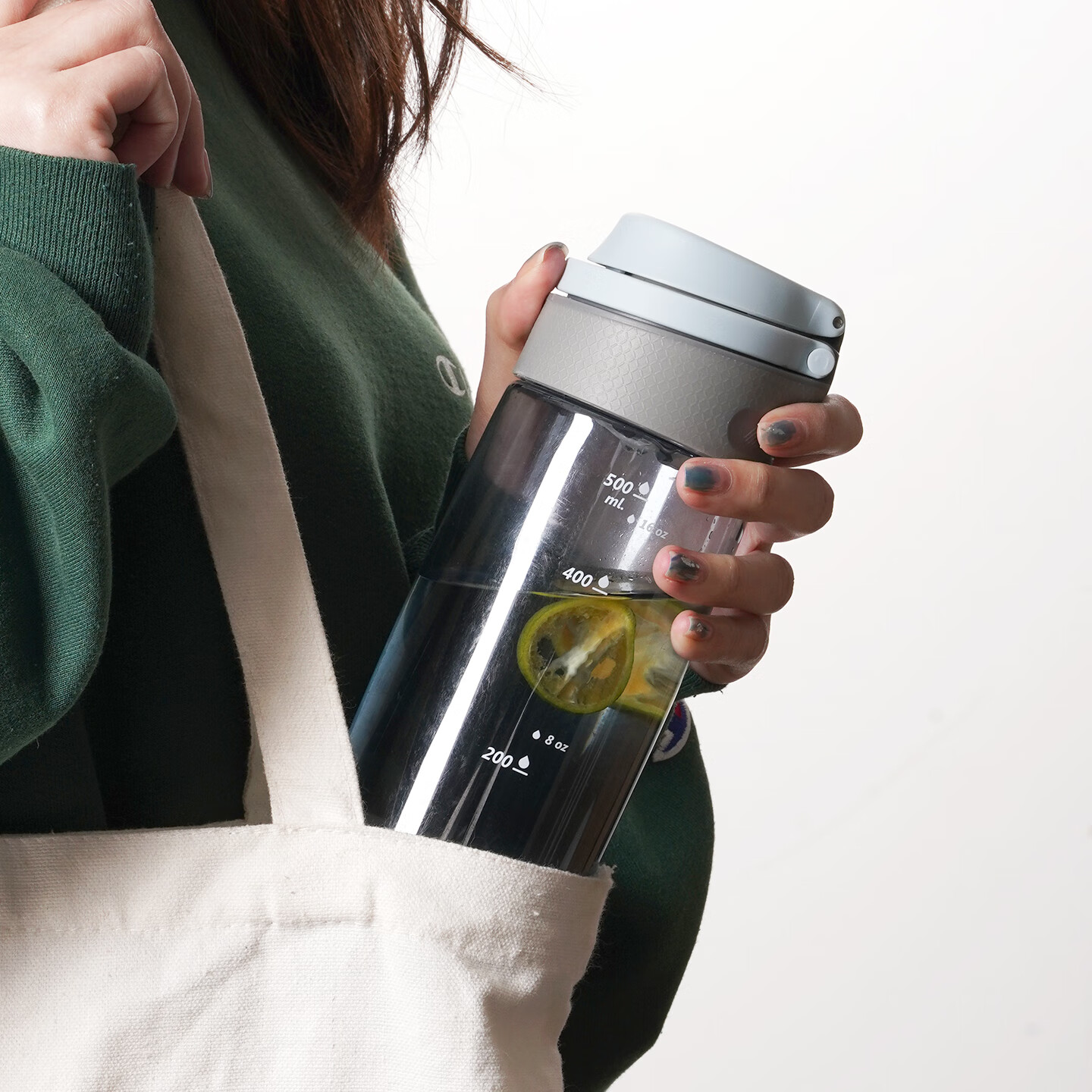 乐扣乐扣(LOCK&LOCK)运动水杯男女便携茶杯塑料杯带茶网水杯子开学军训水杯 ABF762BLU- 550ml