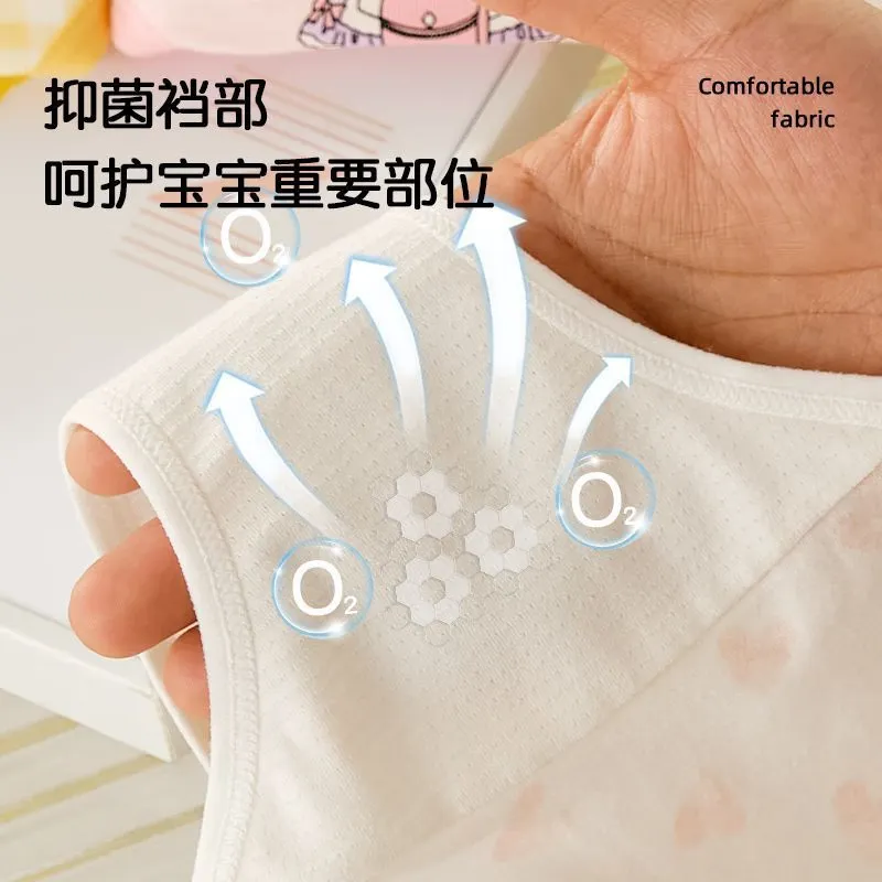 淘贝豆清仓男女童内裤纯棉莫代尔冰丝平角裤四角裤薄透气儿童短裤中大童 【女童纯棉平角组合随机】4条装 130 (XL) 【建议体重40-49斤】