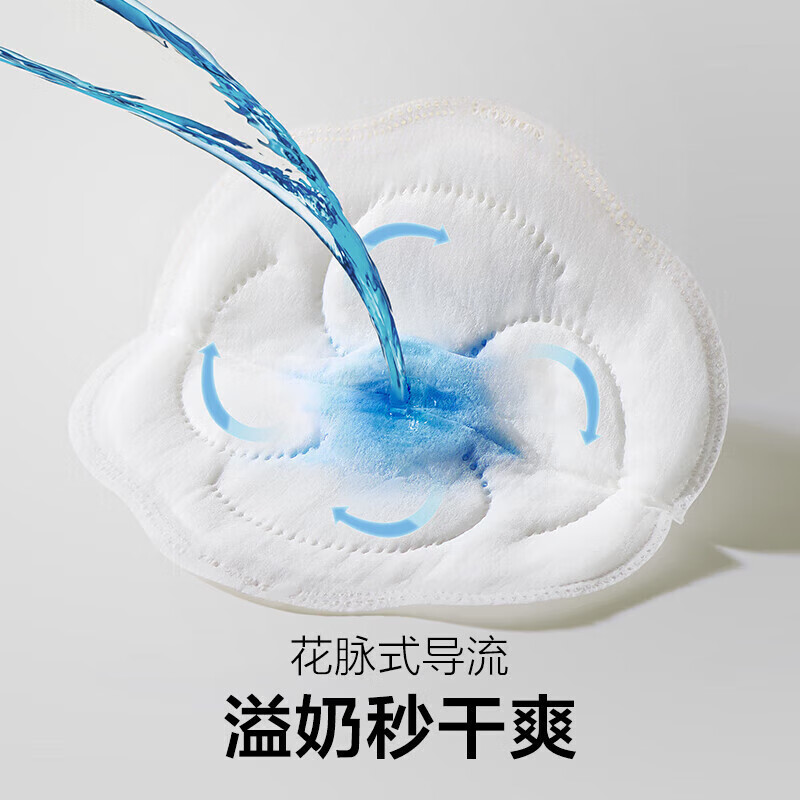 babycare山茶花防溢乳垫 一次性超薄柔软透气防溢乳贴乳垫 100片装 山茶花防溢乳垫