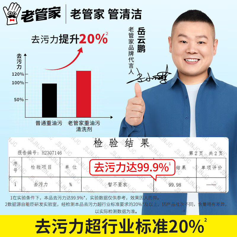 老管家重油污清洗剂厨房抽油烟机强力去污清洁剂清洗去污垢油渍除油神器 2瓶共1000ml【日常去油去污】