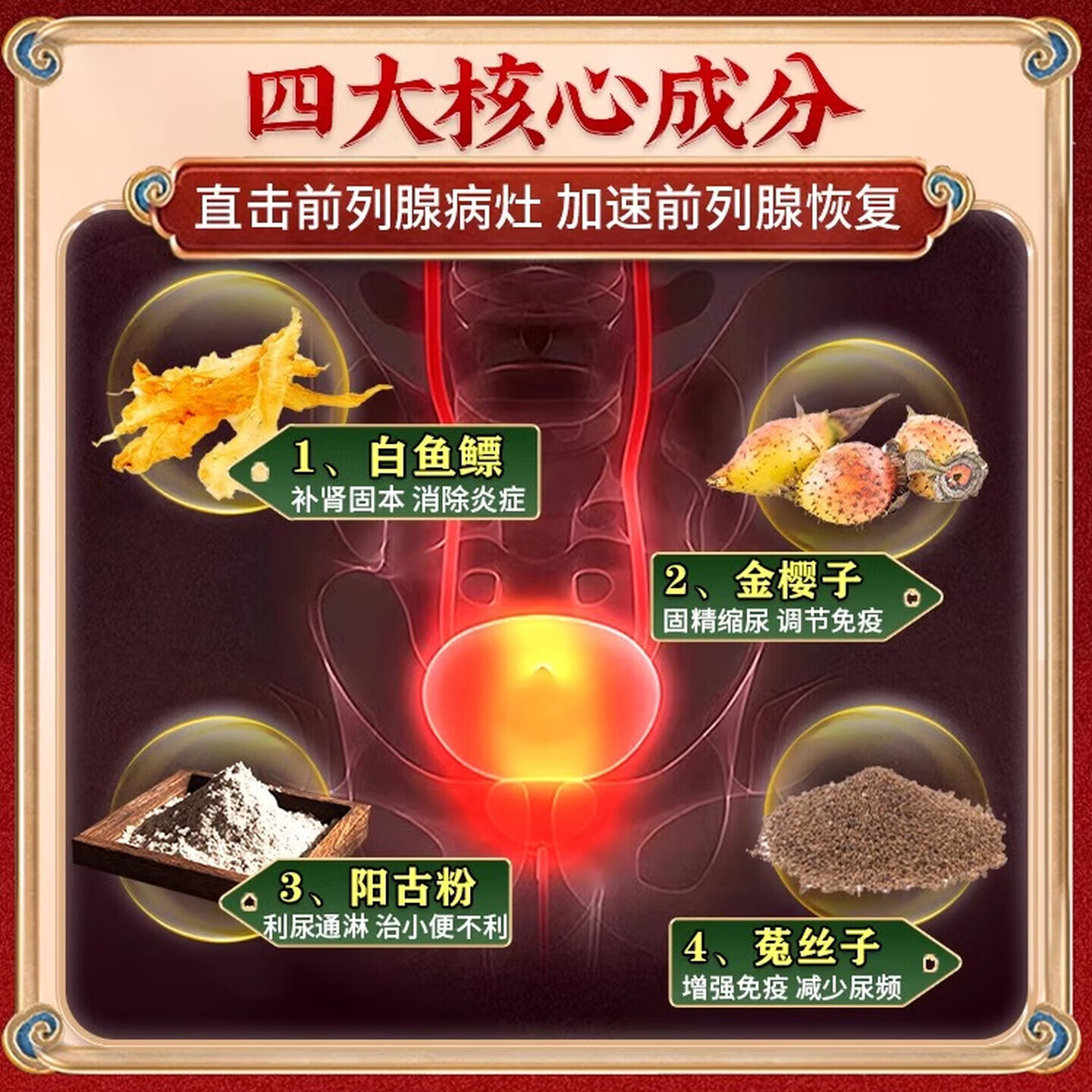 内廷上用同仁堂前列腺炎理疗热敷贴尿频尿急肥大增生钙化男士专用 【2盒分享装】6贴/盒