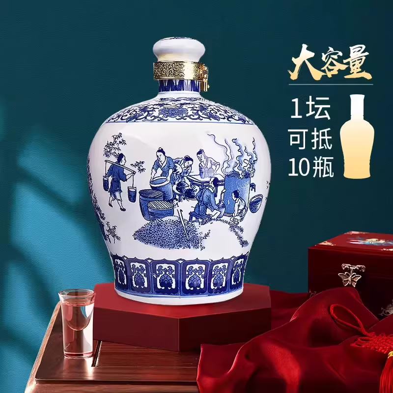 扳倒井白酒 60度井窖原浆纯粮食酿造浓香型 大容量坛装送礼自饮收藏白酒 60度 5L 1坛 （搭配原箱）