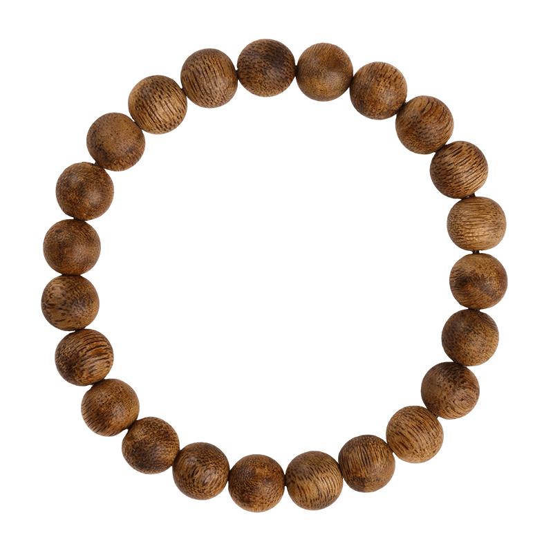 月印百川【新年禮物】沉香手串 木飾佛珠圓珠單圈手鏈男女款生日禮物 單珠約8mm