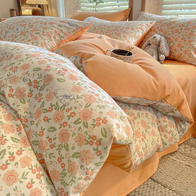 阿尔皮纳袋鼠冬季加厚磨毛被套单件150x200x230被单宿舍单人床单被套三件套四 春日奇迹【加厚磨毛恒温保暖】 120x150cm单被套【双面加厚舒适裸睡】