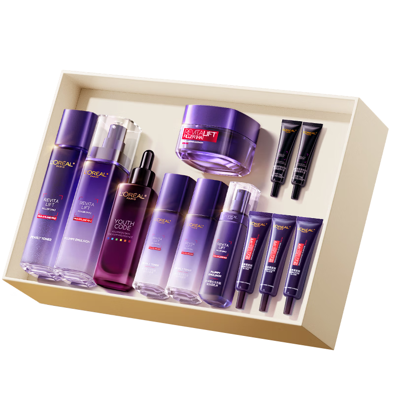 欧莱雅[徐明浩推荐]玻色因水乳零点霜护肤品套装抗皱补水生日圣诞礼物