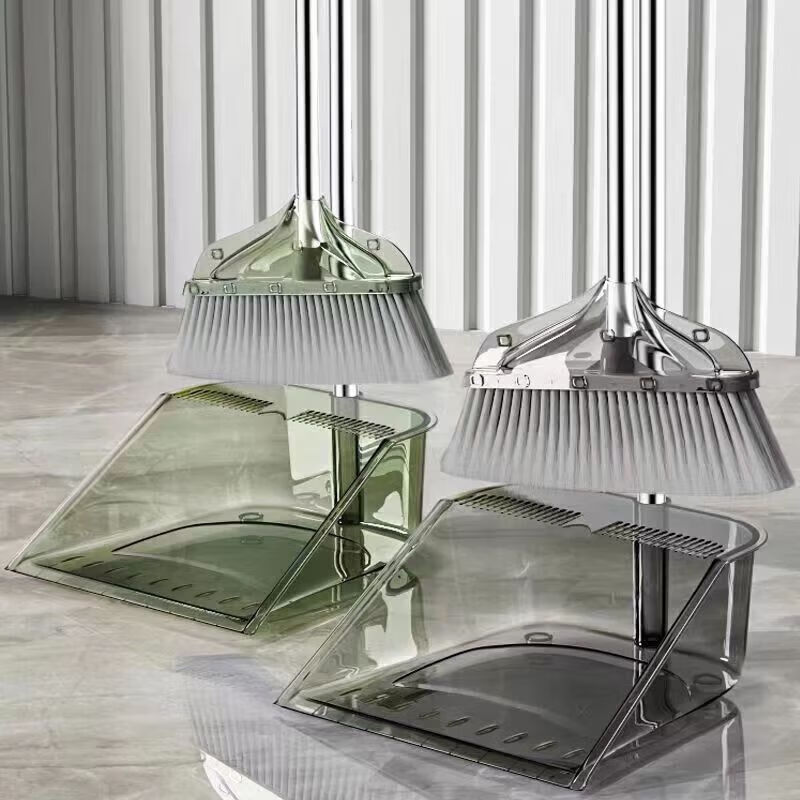 家庭清洁Ja 轻奢灰扫把俩件套 透明扫把