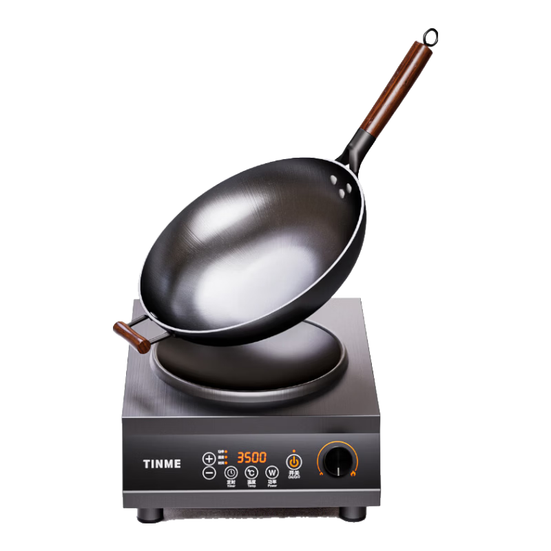 TINME電磁爐炒菜鍋一體灶凹面家用款大功率3500W多功能猛火定時爆炒菜弧面商用廚房商業(yè)節(jié)能烹飪電炒鍋 【單機(jī)款/可定時/多檔調(diào)節(jié)】黑晶