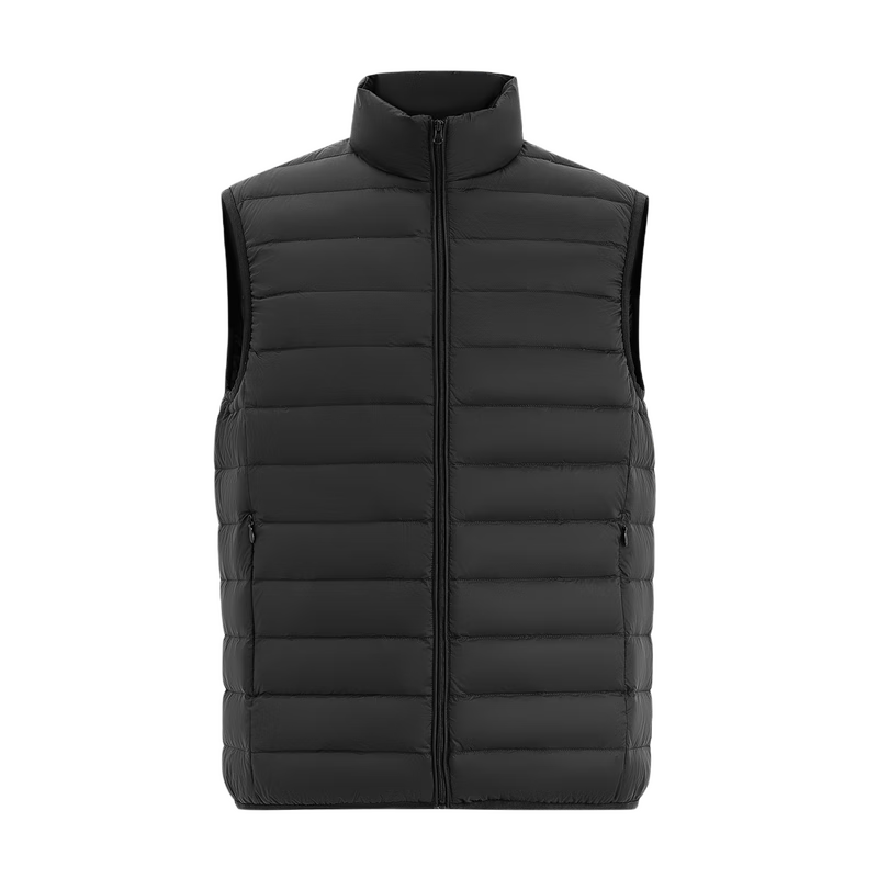 雪中飞秋冬新款男式轻薄羽绒服马甲基础男士短款羽绒秋马甲 宝石黑|8086 L /175/96A