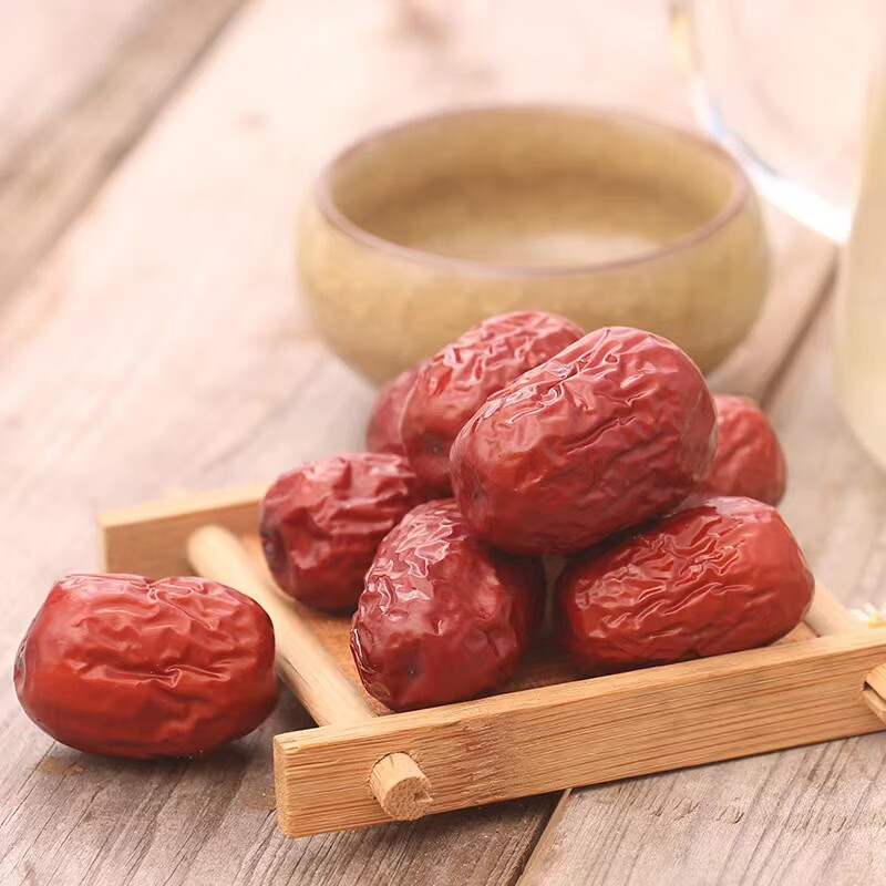 枣红栆杞红枣新疆特级一级2025年新疆特产正宗若羌灰枣原生态新鲜吊干大枣 若羌灰枣1斤【皮薄肉厚·枣香浓郁】【特级】