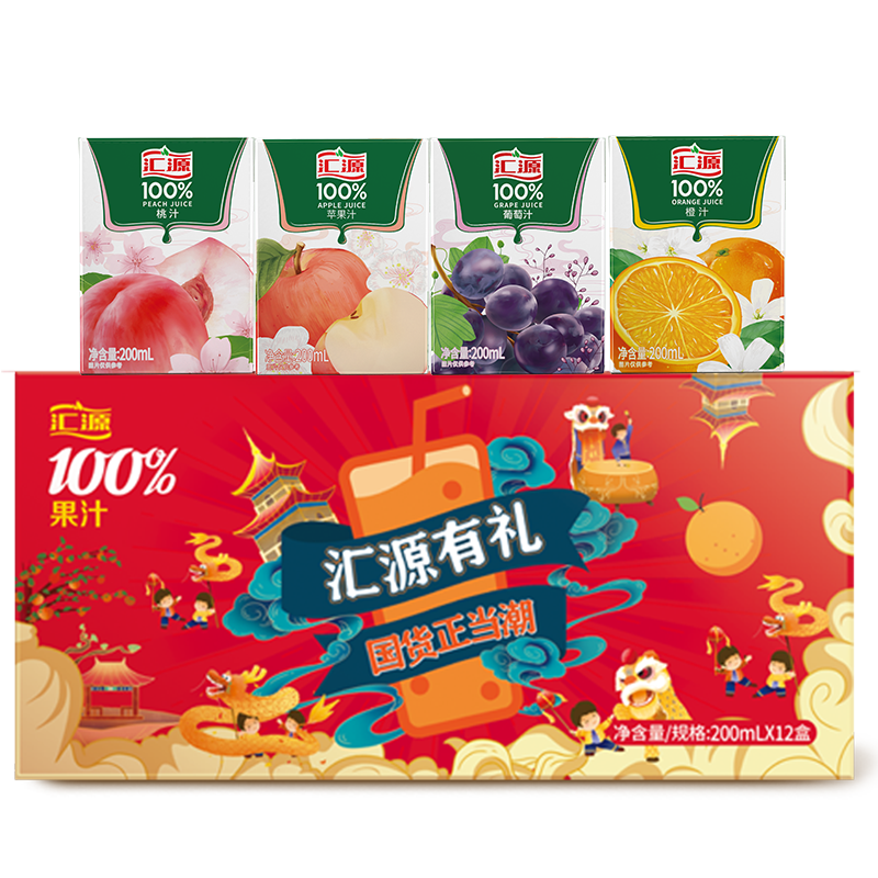 ����Ʒ����Դ 100%��֭���ζ���װ �������� 200ml*12��  25.9Ԫ