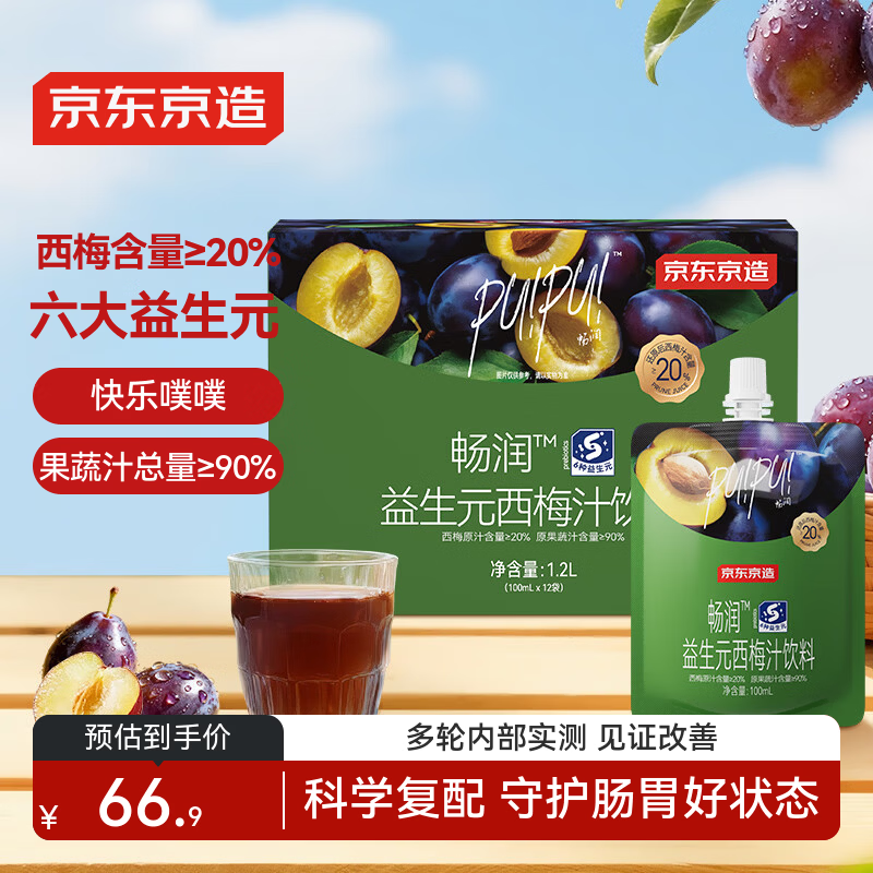 ������������Ԫ��÷֭100ml*12��6������Ԫ0֬��ʳ��ά����;������װ 56.9Ԫ