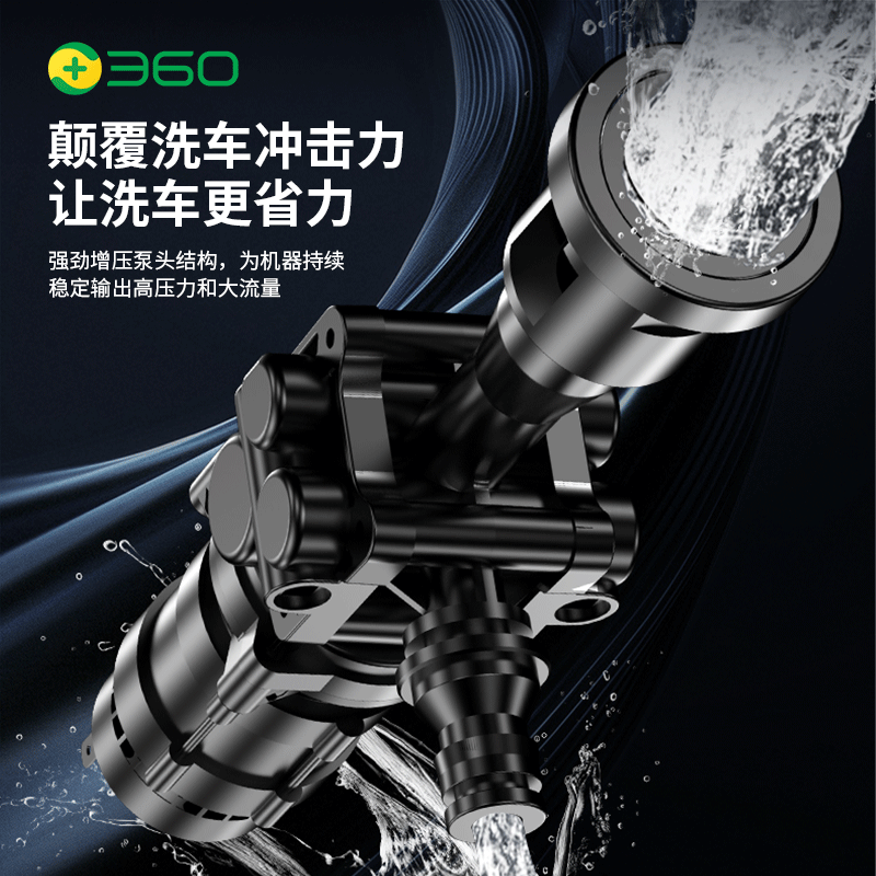 360无线洗车机洗车水枪高压冲洗清家用神器院子无线锂电强力洗地 【360无线高压洗车枪】-【电池可待机6个月】 200W+人加购360品牌 【五合一多功能】-超长续航-无线高压洗车枪+航空包