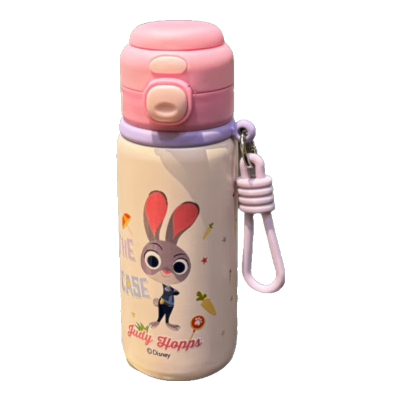 正版疯狂动物城2新款316不锈钢儿童保温杯尼克朱迪大容量上学专用 朱迪款 500ML