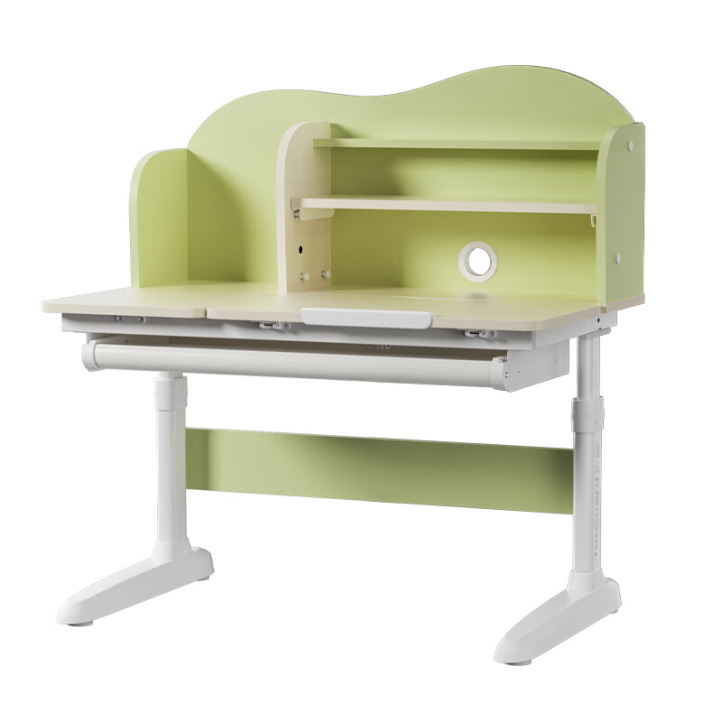 护童灵动岛实木芯学习桌椅套装儿童书桌小户型家用写字桌可升降学生桌 灵动岛100cm单桌