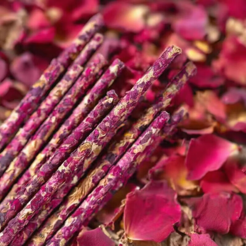 AILUKI新款植物香玫瑰香阿根廷手工线香中式熏香室内香点燃式香薰沉香 乌龙茶香(细款香)【24支装】天然植物原料