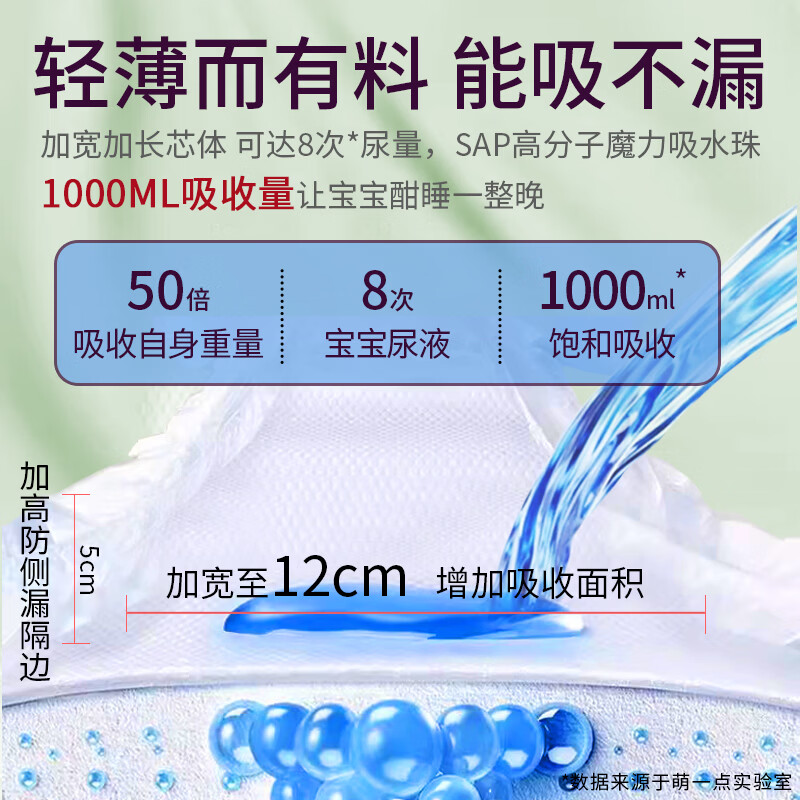 萌一点纸尿裤拉拉裤XXXXL超大码3XL婴儿超薄透气儿童大童4XL大号尿不湿 【拉拉裤】3XL码 34片/包 1包【袋装发货】