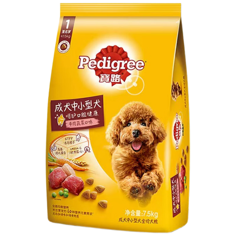 Pedigree��· ��Ȯ���� ��С��ȮȫȮ��ͨ�� 7.5kg ţ��ζ 106Ԫ