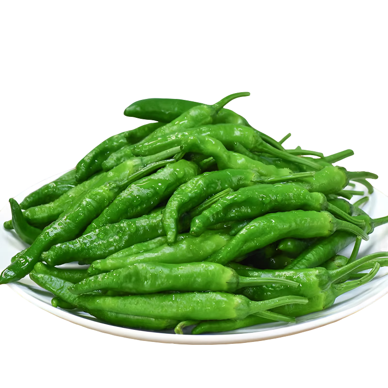 京鲜生正宗樟树港辣椒新鲜现摘现摘青椒皮薄脆嫩椒香脆嫩150g直发包邮