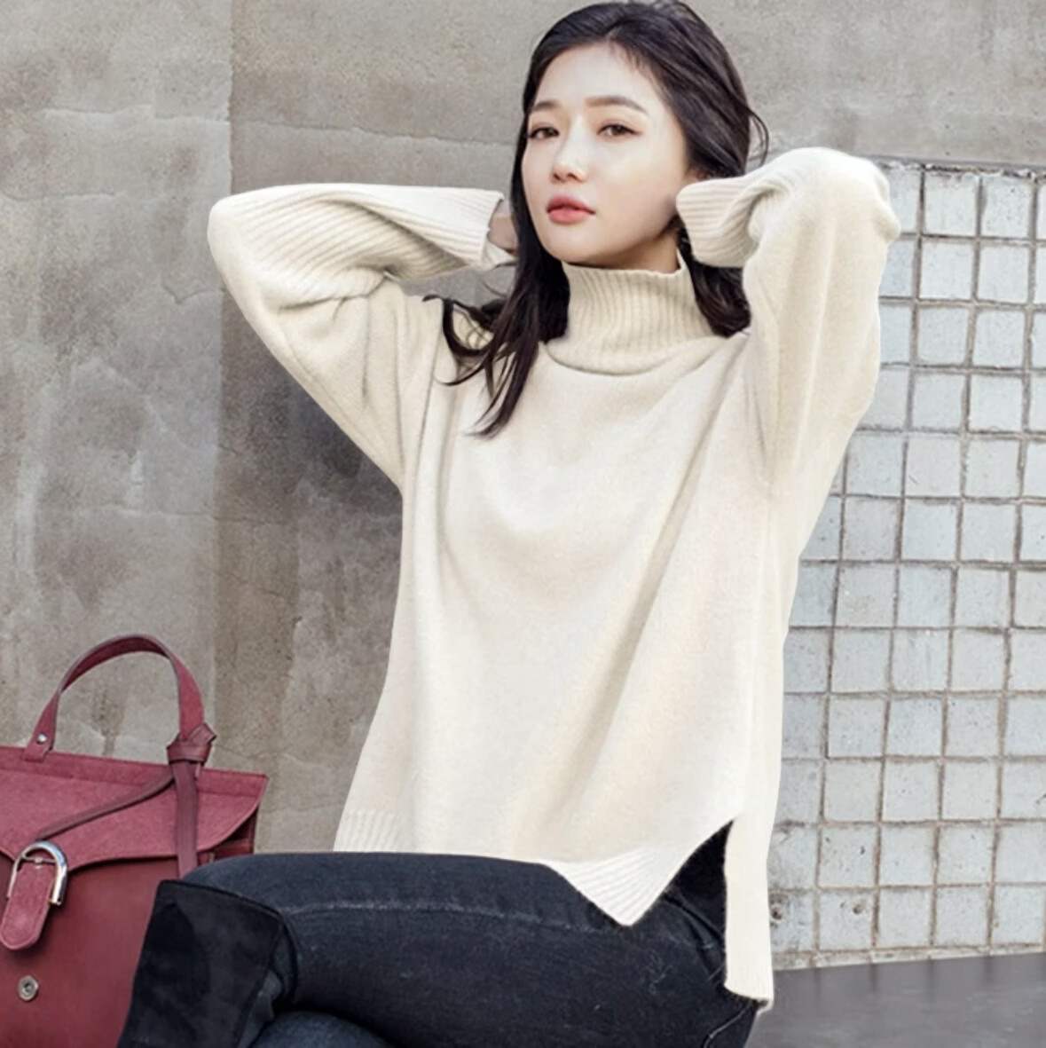 ɺ��� ����ë��Ů�� 2025�¿� ������֯����� �ڴ� ��ɫ+��ɫ ��� 2XL������151-170� 198Ԫ