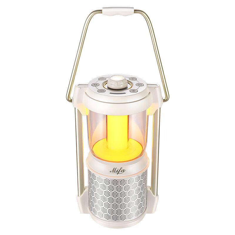 MIFALyra蓝牙音响露营灯无线家用氛围电脑桌面小音箱户外便携式插卡音响高颜值防水高音质环绕低音炮 极地霜白【LYRA典藏版】 【官方标配】送绒布袋