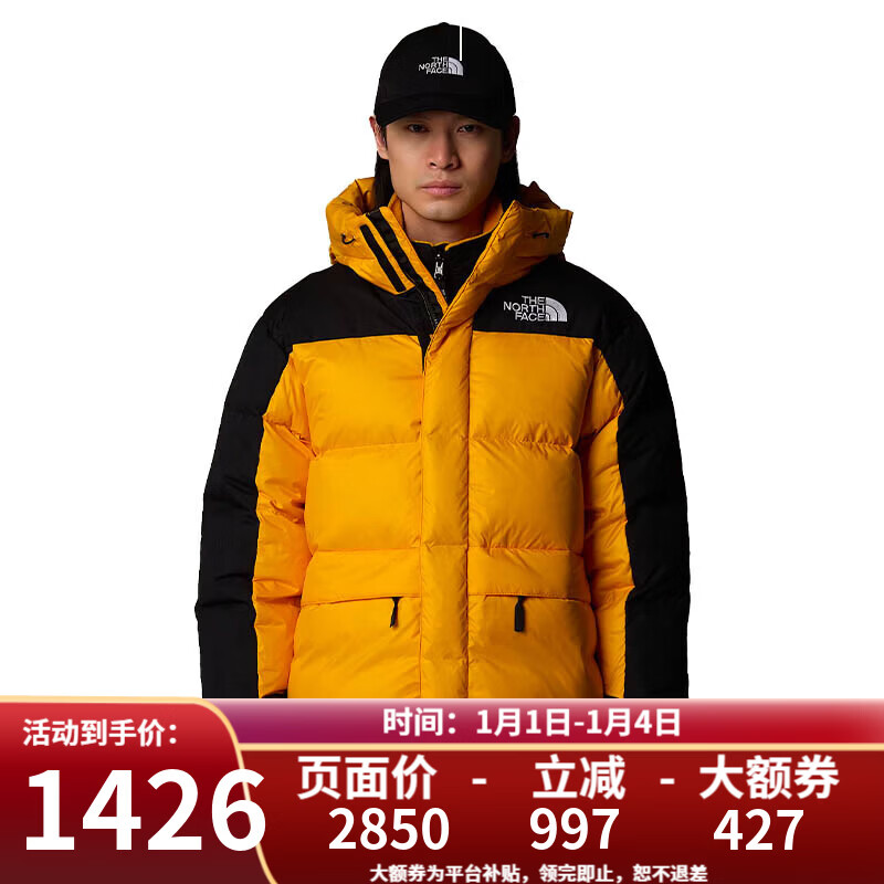 北面TNF北面美版HIMALAYAN喜马拉雅系列防寒加厚男羽绒服 ZU3-星耀金 L