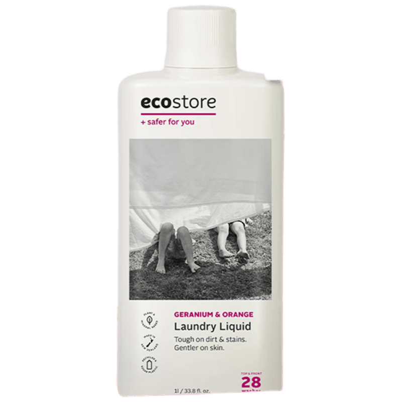 宜可誠（Ecostore）新西蘭進口濃縮洗衣液天竺葵橙香孕婦嬰兒兒童可用1L/瓶