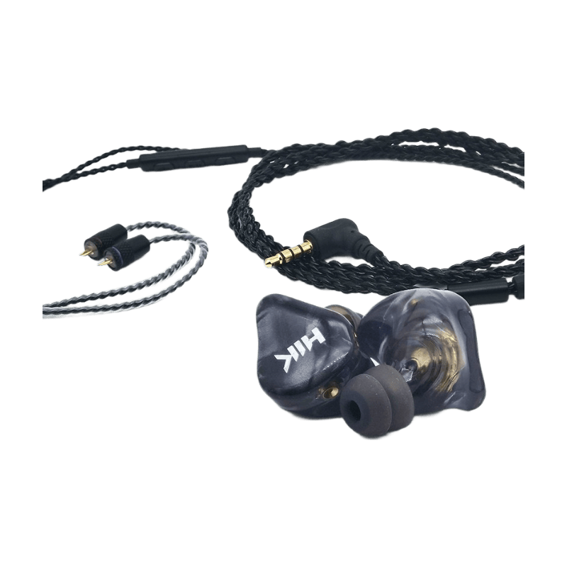 氦刻HIK S1有线耳机入耳式HIFI发烧耳塞通话带麦双动圈hiks1音乐游戏耳机 S1【标配】
