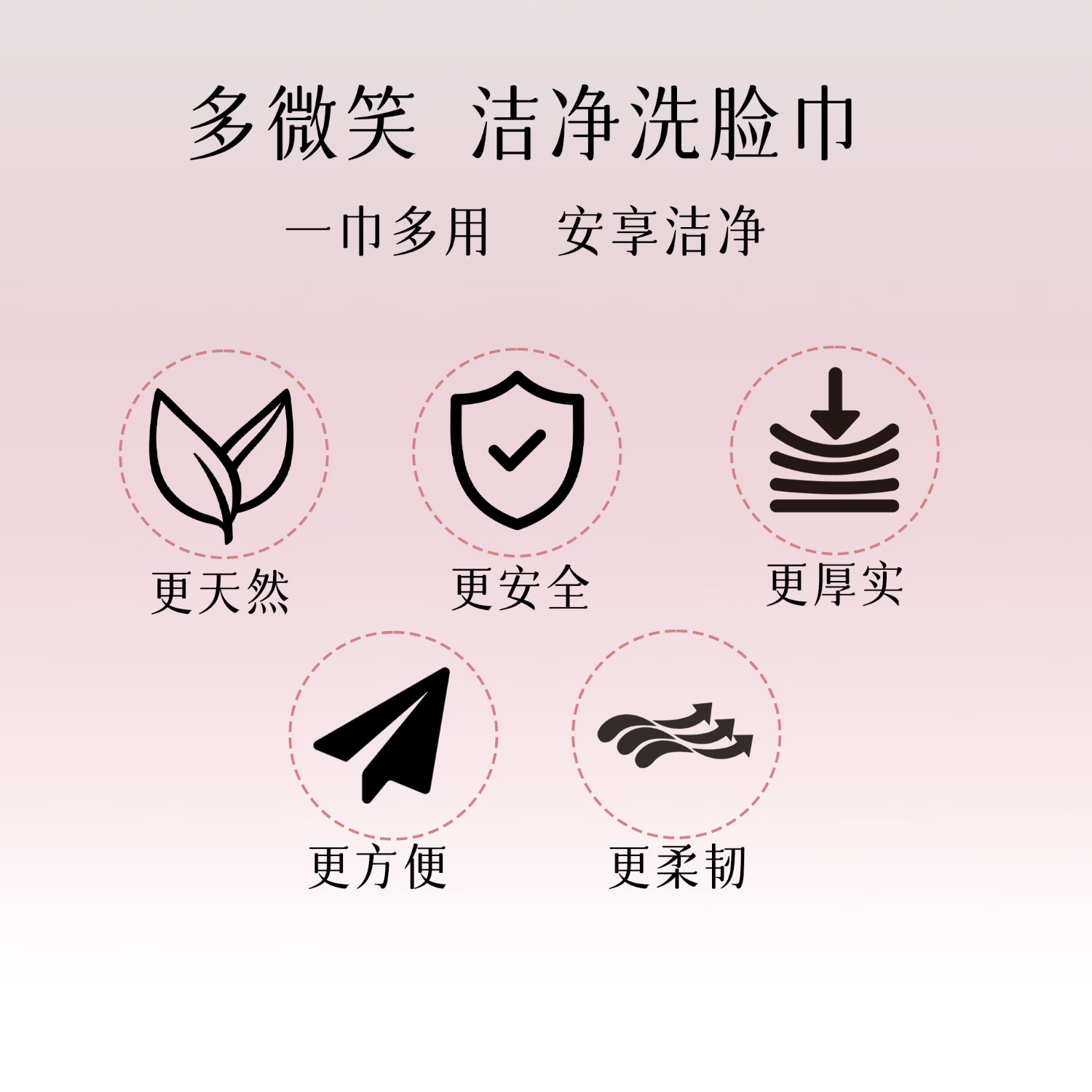 多微笑家庭囤货洗脸巾  一次性悬挂式超大包加厚擦脸巾 棉柔巾洁面巾 【1大包150抽】商超同款/尝鲜装