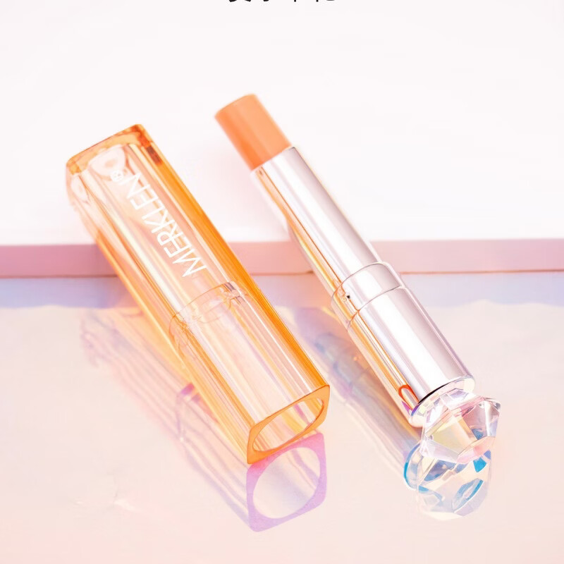 MERKLEN淡彩丝滑润唇膏保湿滋润补水淡化唇纹打底温感变色口红唇彩 M03胡萝卜素