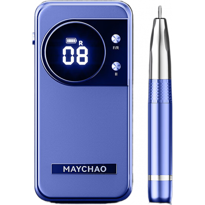 美潮（Maychao）無刷靜音打磨機美甲店專用高端消毒電動卸甲家用修甲工具 【消毒款】無刷打磨機-藍色 1個