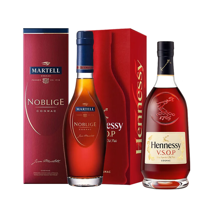 马爹利进口洋酒组合套 马爹利名士700ml 轩尼诗vsop700ml 组合