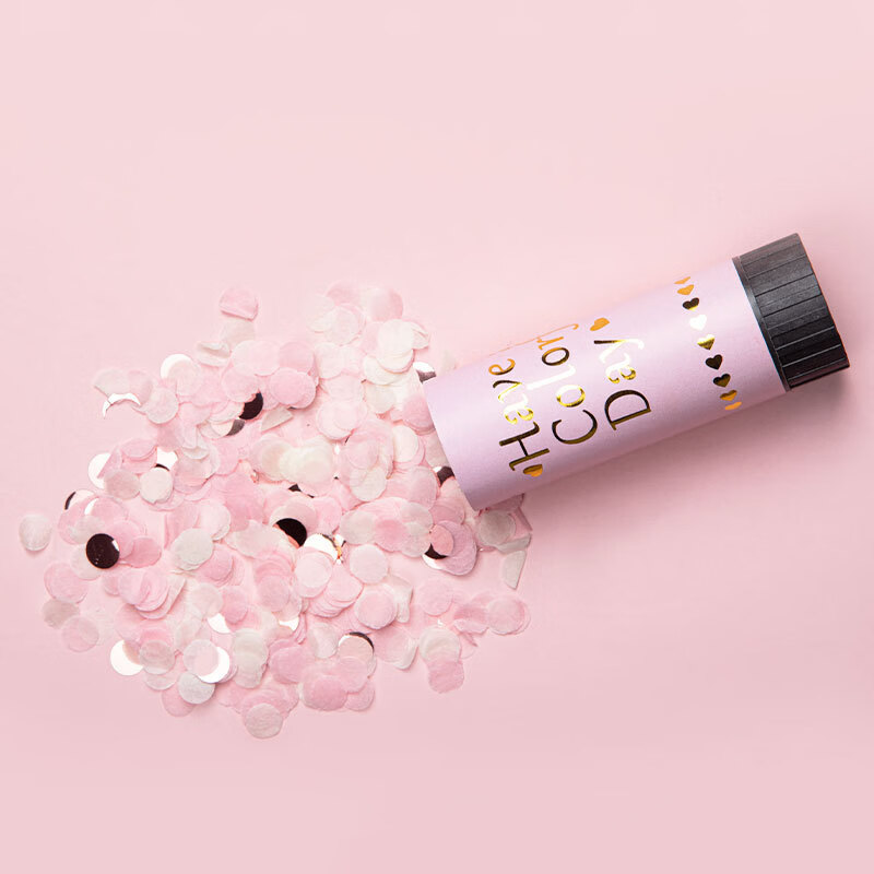 青苇生日结婚手拧礼花喷花筒小圆片礼炮筒婚庆用品手拧式喜庆 【一支试用装】【*樱花粉*】