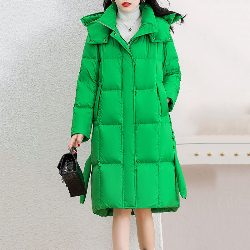 女士羽绒服女款短款中长款户外运动服饰2025年新款促销包邮 绿色 S