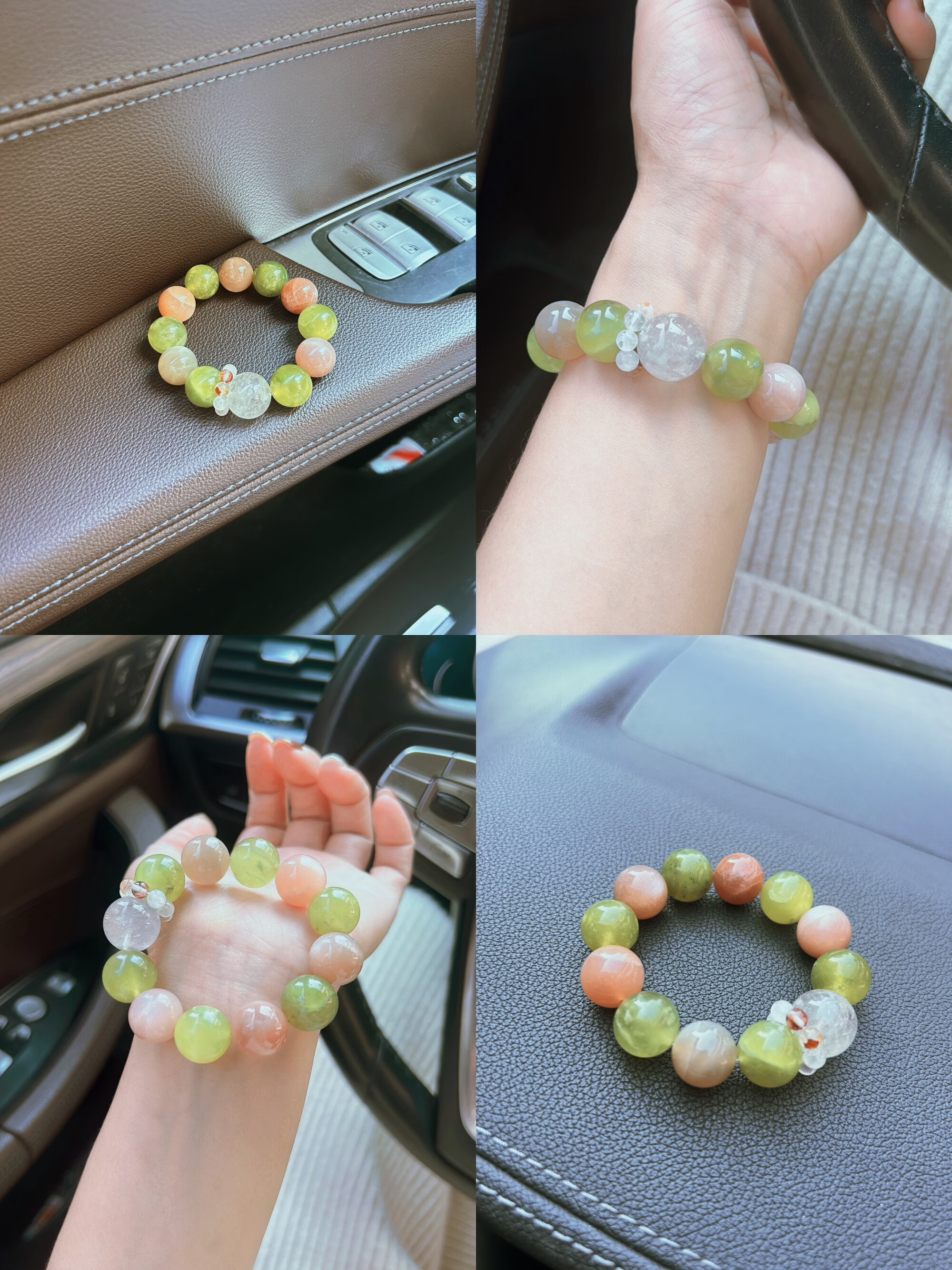 XIYUNSTUDIO青提葡萄石手链女款文艺清新气质首饰五行定制手串 默认