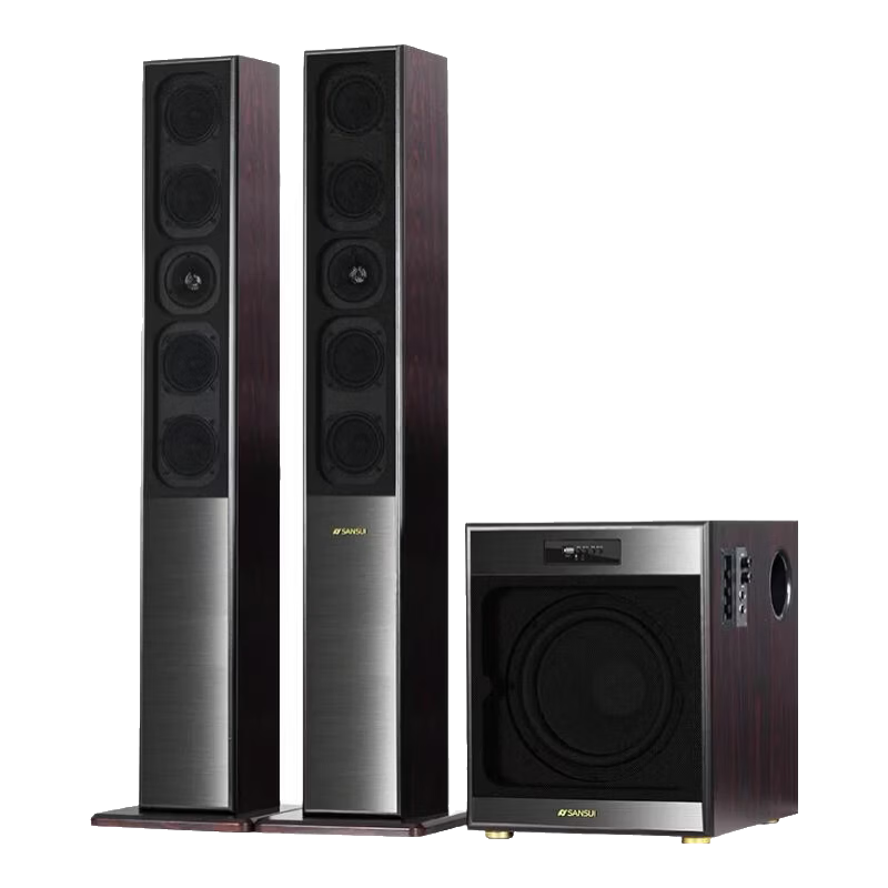 山水（SANSUI） GS-6000(88B)多媒體家庭家用客廳重低音炮影院藍(lán)牙組合10寸落地唱歌音響電視K歌唱歌卡拉OK音箱 88B升級(jí)版(重低音)+1支有線(xiàn)話(huà)筒