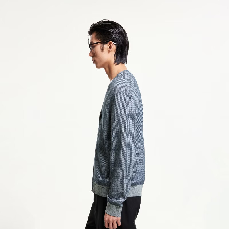 杰克·琼斯（JACK&JONES）男装潮酷高街时尚字母刺绣圆领套头休闲针织衫上衣男款225124011 225124008G39牛仔蓝花灰 常规 L