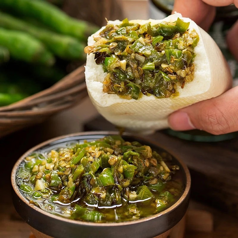 京典光年皮蛋烧椒酱擂椒虎皮青椒辣椒酱150g超下饭菜拌饭拌面剁椒烧烤速食 皮蛋烧椒酱150g*3罐