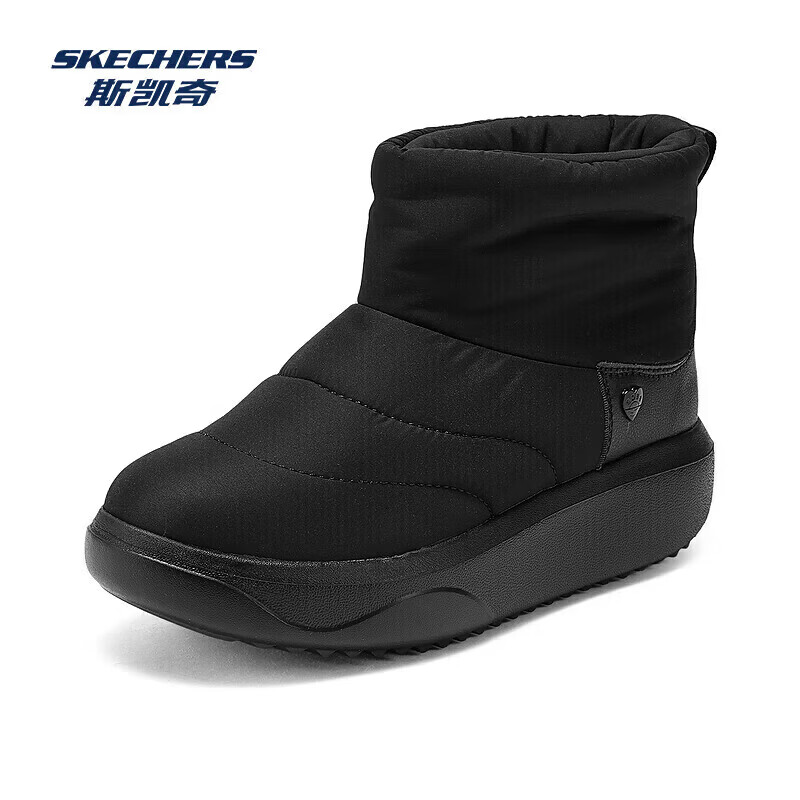 ˹���棨Skechers��Ůʿʱ�к��������Ͳѥ�ﶬ��Ʒ�ͻ���ů ȫ��ɫ/BBK 37 168.57Ԫ