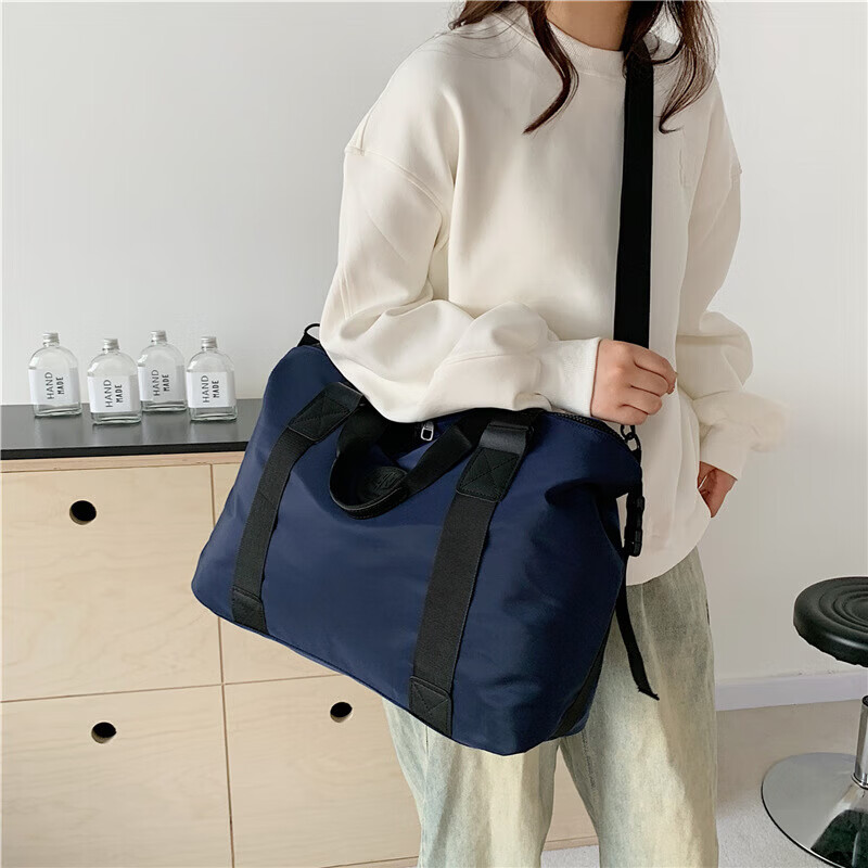 【厂家直供】新款男单肩出差旅行包大容量学生逛街购物行李袋女户 灰色