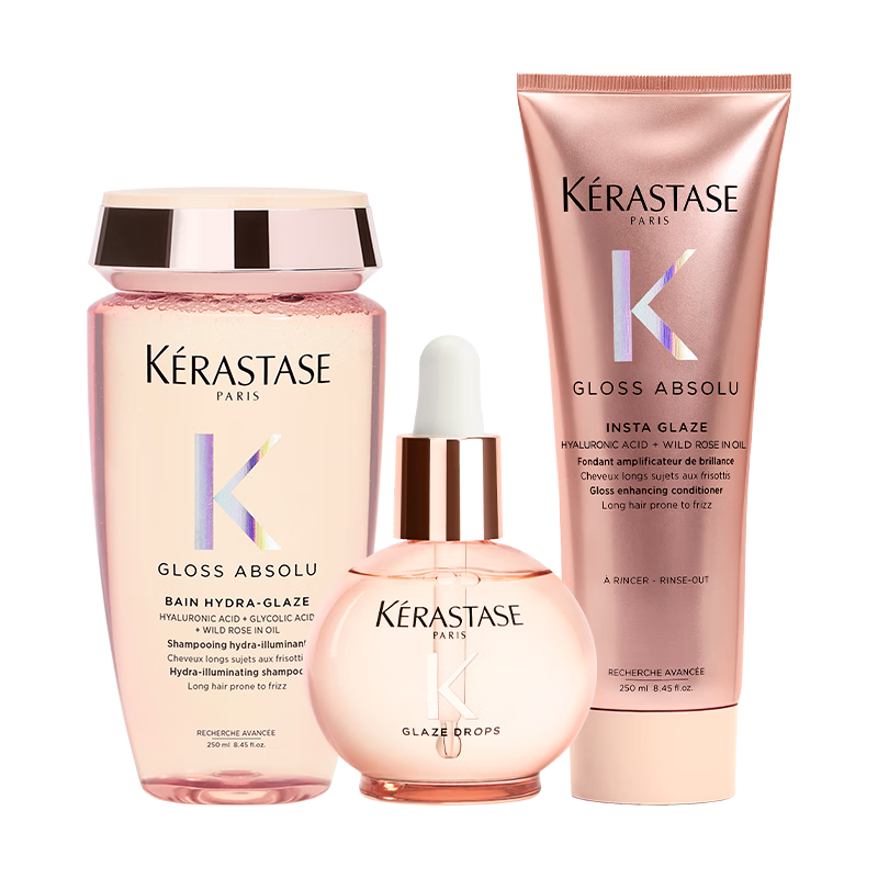 卡詩釉光玫瑰禮盒套裝545ml洗發(fā)水護發(fā)精油護發(fā)素生日禮物圣誕禮物