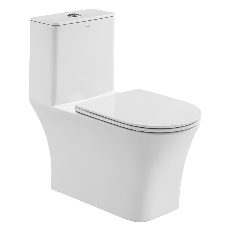 箭牌（ARROW）马桶家用大冲力人体工学座圈喷射虹吸防臭防堵一级水效抽水坐便器 大冲力人体工学座圈1182U 400mm