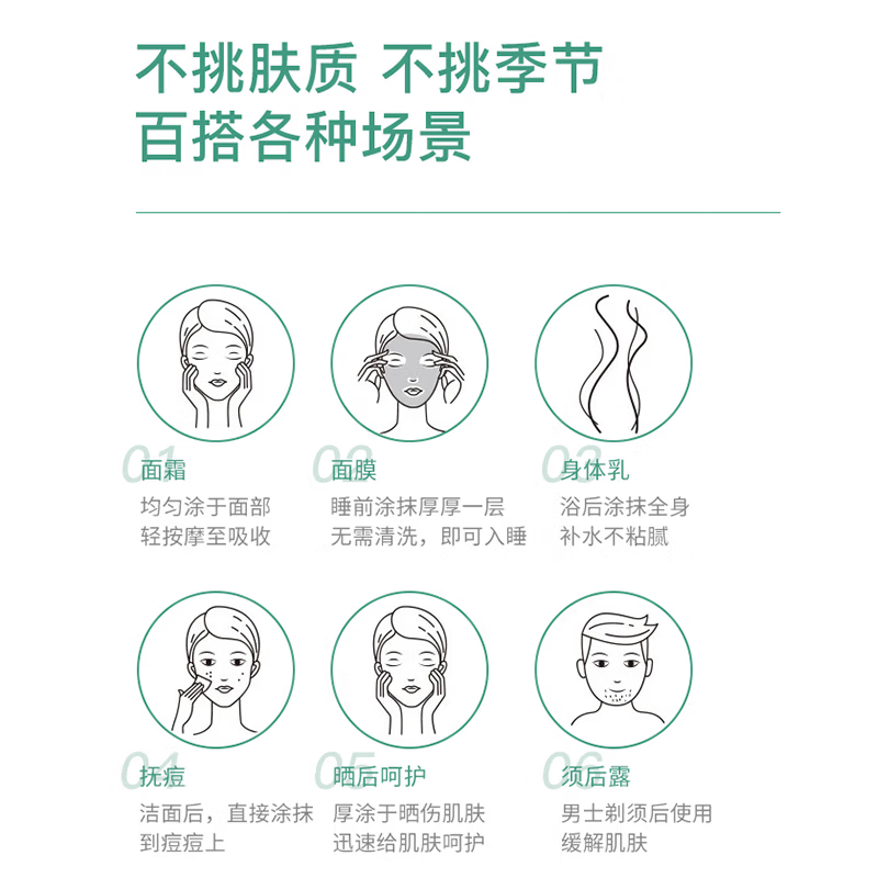 完美(PERFECT)保湿乳液面霜晒后修护紧致滋养皮肤粗糙温和祛痘 芦荟胶40g*3支